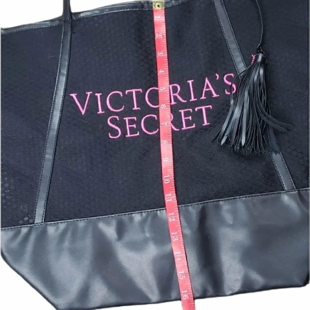 Victoria's Secret Black & Pink Tote Bag